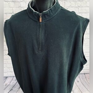 PETER MILLAR mens size 2XL black 1/4 zip vest